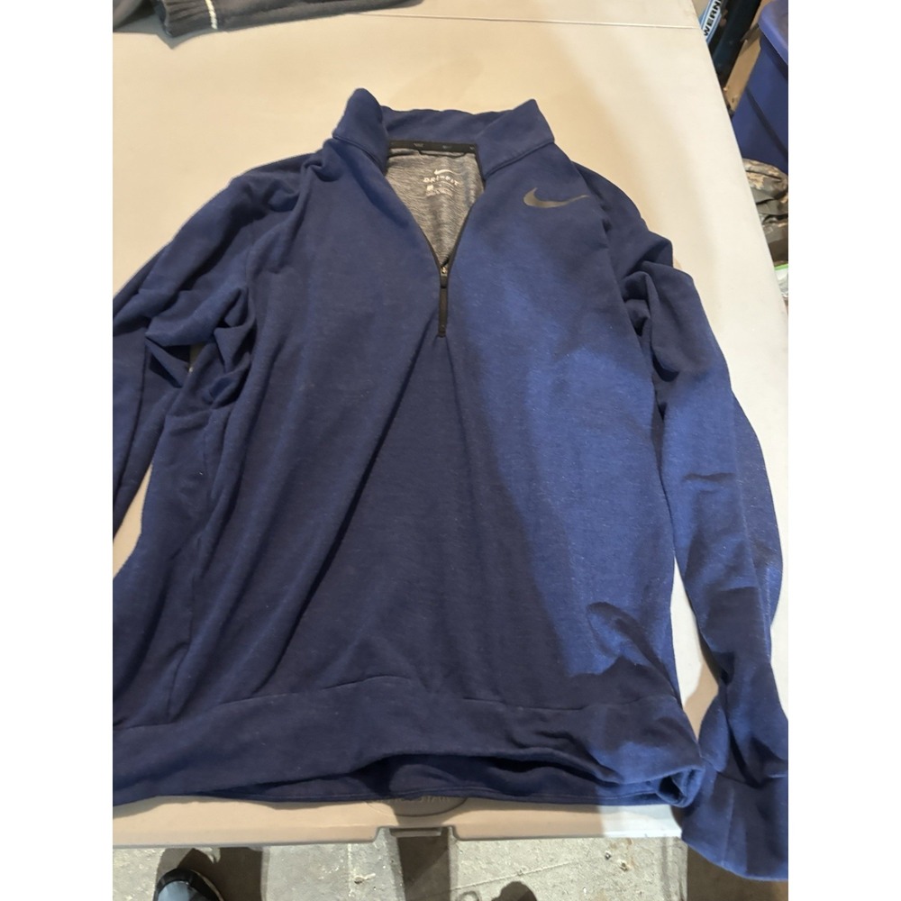Nike Mens Dri‎ Fit Breathe Dry 1/2 Zip Pullover Sweatshirt Blue Medium
